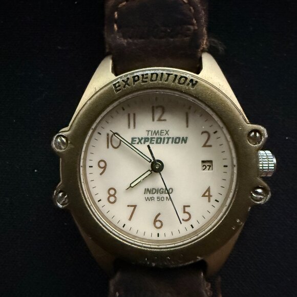 Men's Timex Expedition Indiglo Watch W/ Original Band - New Battery - Picture 10 of 15